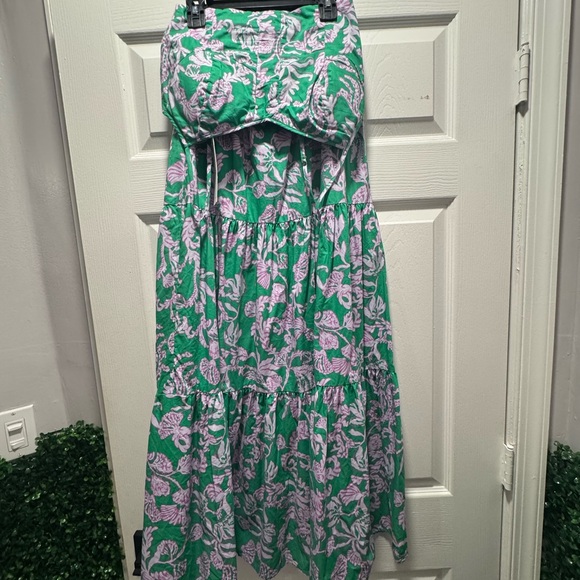 Lilly Pulitzer Green and Purple Maxi Dress - Picture 3 of 5